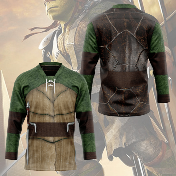3D Raphael Raph Teenage Mutant Ninja Turtles Cosplay Custom Dark Green Hockey Jersey, Trending Gifts For Fans - Vesles2014s 3