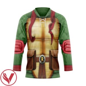 3D Raphael Raph Teenage Mutant Ninja Turtles Cosplay Custom Green Hockey Jersey, Trending Gifts For Fans - Vesles2014s 1