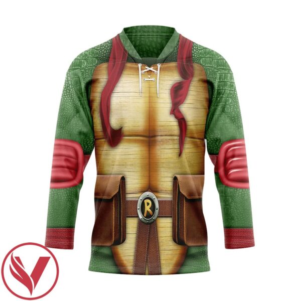 3D Raphael Raph Teenage Mutant Ninja Turtles Cosplay Custom Green Hockey Jersey, Trending Gifts For Fans - Vesles2014s 1
