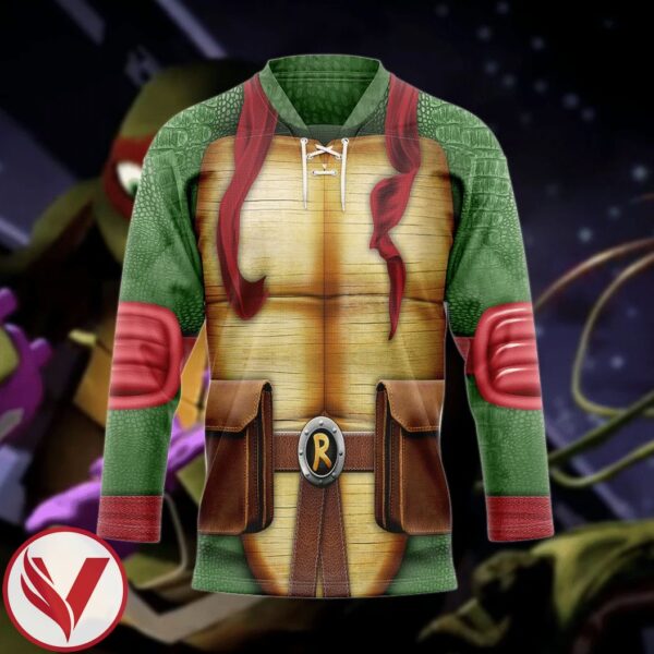 3D Raphael Raph Teenage Mutant Ninja Turtles Cosplay Custom Green Hockey Jersey, Trending Gifts For Fans - Vesles2014s 3