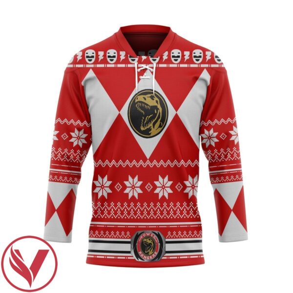 3D Red Power Ugly Hockey Jersey, Trending Gifts For Fans - Vesles2014s 1