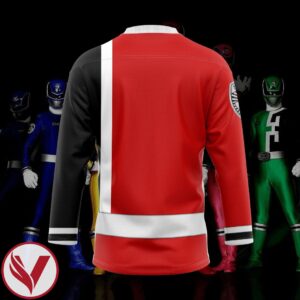 3D Red Ranger S.P.D Custom Hockey Jersey, Trending Gifts For Fans - Vesles2014s