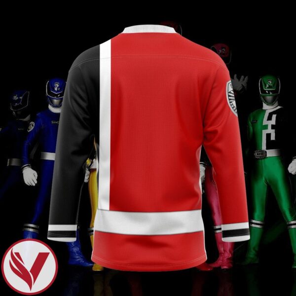 3D Red Ranger S.P.D Custom Hockey Jersey, Trending Gifts For Fans - Vesles2014s