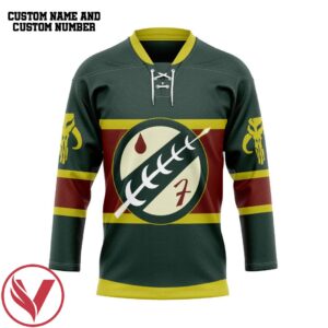 3D Star Wars Mandalorian Boba Fett Personalized Hockey Jersey, Trending Gifts For Fans - Vesles2014s 1