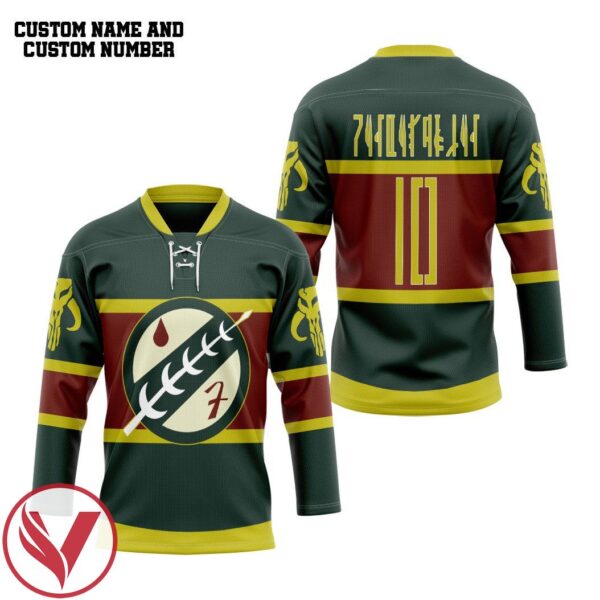 3D Star Wars Mandalorian Boba Fett Personalized Hockey Jersey, Trending Gifts For Fans - Vesles2014s