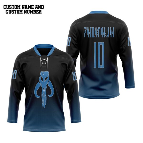 3D Star Wars Mandalorian Jango Fett Personalized Hockey Jersey, Trending Gifts For Fans - Vesles2014s 3