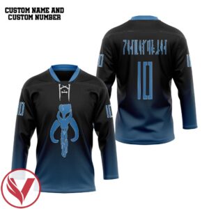 3D Star Wars Mandalorian Jango Fett Personalized Hockey Jersey, Trending Gifts For Fans - Vesles2014s