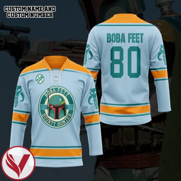 3D Star Wars Mandalorian Personalized Hockey Jersey, Trending Gifts For Fans - Vesles2014s 3
