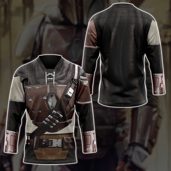 3D Star Wars The Mandalorian Custom Black Hockey Jersey, Trending Gifts For Fans - Vesles2014s 3