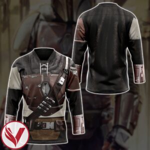 3D Star Wars The Mandalorian Custom Black Hockey Jersey, Trending Gifts For Fans - Vesles2014s