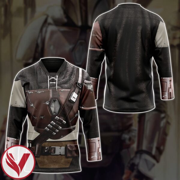 3D Star Wars The Mandalorian Custom Black Hockey Jersey, Trending Gifts For Fans - Vesles2014s