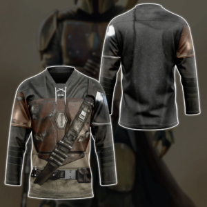 3D Star Wars The Mandalorian Custom Grey Hockey Jersey, Trending Gifts For Fans - Vesles2014s 3