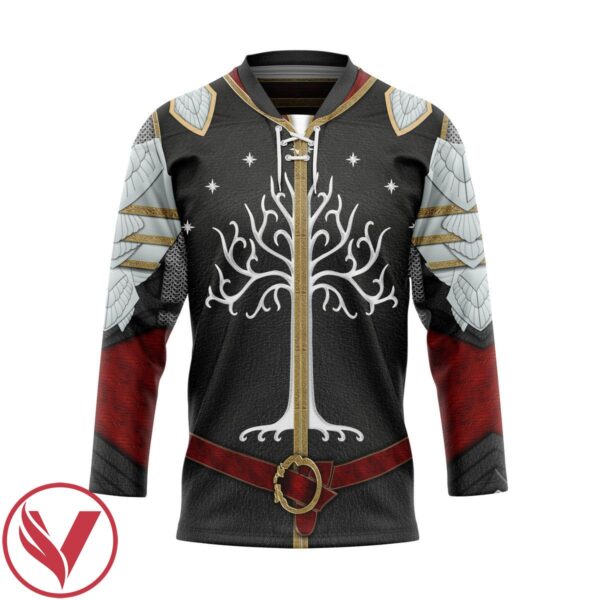3D Tree of Gondor Hockey Jersey, Trending Gifts For Fans - Vesles2014s 1