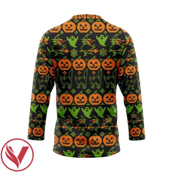 3D Ugly Pumpkin Halloween Hockey Jersey, Trending Gifts For Fans - Vesles2014s 2