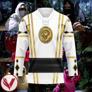 3D White Falcon Ninja Mighty Morphin Power Rangers Ninjetti Custom Hockey Jersey, Trending Gifts For Fans - Vesles2014s 3