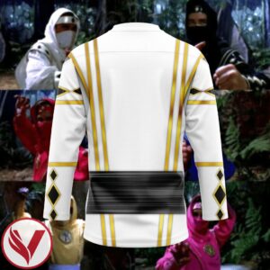 3D White Falcon Ninja Mighty Morphin Power Rangers Ninjetti Custom Hockey Jersey, Trending Gifts For Fans - Vesles2014s