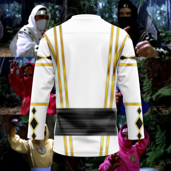 3D White Falcon Ninja Mighty Morphin Power Rangers Ninjetti Custom Hockey Jersey, Trending Gifts For Fans - Vesles2014s 4