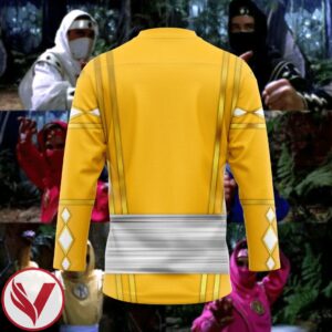 3D Yellow Bear Ninja Mighty Morphin Power Rangers Ninjetti Custom Hockey Jersey, Trending Gifts For Fans - Vesles2014s