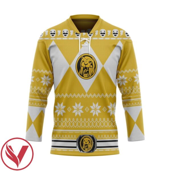 3D Yellow Power Ugly Hockey Jersey, Trending Gifts For Fans - Vesles2014s 1