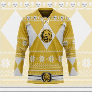 3D Yellow Power Ugly Hockey Jersey, Trending Gifts For Fans - Vesles2014s 3