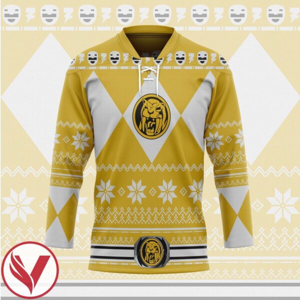 3D Yellow Power Ugly Hockey Jersey, Trending Gifts For Fans - Vesles2014s