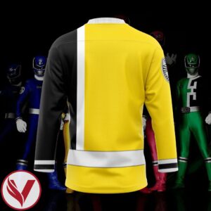 3D Yellow Ranger S.P.D Custom Hockey Jersey, Trending Gifts For Fans - Vesles2014s