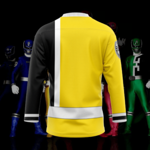 3D Yellow Ranger S.P.D Custom Hockey Jersey, Trending Gifts For Fans - Vesles2014s 4