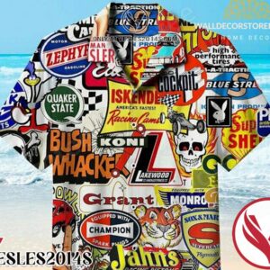 3d Racing Car Labeling Hawaiian Shirt, Unique Gifts For Friends - Vesles2014S 1
