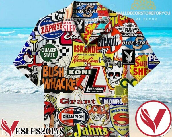 3d Racing Car Labeling Hawaiian Shirt, Unique Gifts For Friends - Vesles2014S 1