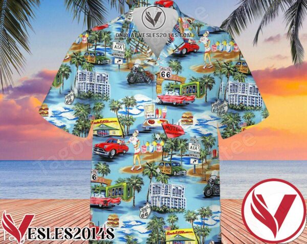 3d Republic Route 66 City Hawaiian Shirt, Unique Gifts For Friends - Vesles2014S 1