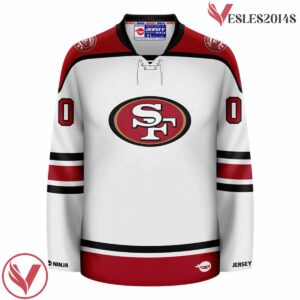 49ers San Francisco Customize White Jersey, Ice Hockey Coach Gift - Vesles2014S