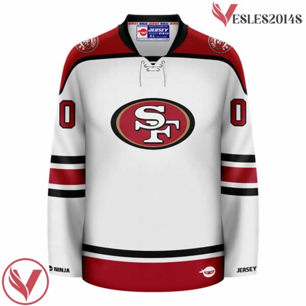 49ers San Francisco Customize White Jersey, Ice Hockey Coach Gift - Vesles2014S