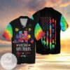 4th Of July Independence Day American Autism Same Road Same Bricks Different View Graphic Print Short Sleeve Hawaiian Casual Shirt Vesles2014S