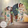 4th Of July Independence Day Camping Alphabet For men And Women Graphic Print Short Sleeve Hawaiian Casual Shirt Vesles2014S