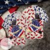 4th Of July Independence Day Cat Black For Men And Women Graphic Print Short Sleeve Hawaiian Casual Shirt Vesles2014S