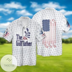 4th Of July Independence Day Father's Day The Golffather For Men And Women Graphic Print Short Sleeve Hawaiian Casual Shirt Vesles2014S