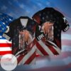 4th Of July Independence Day Love Horse American Flag For Men And Women Graphic Print Short Sleeve Hawaiian Casual Shirt Vesles2014S