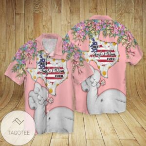 4th Of July Independence Day Love Single Mom Best Singer Mom Ever Graphic Print Short Sleeve Hawaiian Casual Shirt Vesles2014S