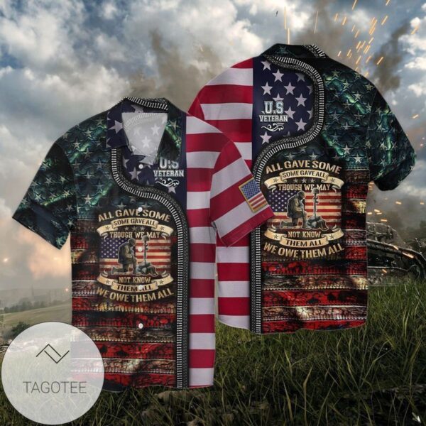 4th Of July Independence Day Memorial Day All Gave Some OWe Owe Them All Graphic Print Short Sleeve Hawaiian Casual Shirt Vesles2014S 1