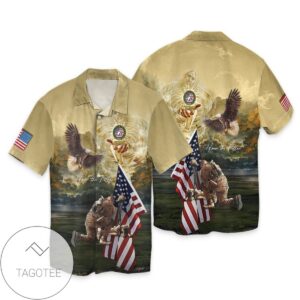4th Of July Independence Day Memorial Day American Eagle Honor The Fallen For Men And women Graphic Print Short Sleeve Hawaiian Casual Shirt Vesles2014S