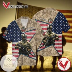 4th Of July Independence Day Memorial Day Veteran Graphic Print Short Sleeve Hawaiian Casual Shirt Vesles2014S