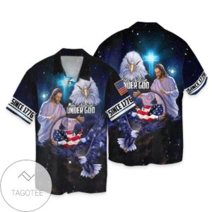 4th Of July Independence Day One Nation Under God Since 1776 For Men And Women Graphic Print Short Sleeve Hawaiian Casual Shirt Vesles2014S