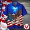4th Of July One Nation Under God 1 Hawaiian Graphic Print Short Sleeve Hawaiian Casual Shirt Vesles2014S
