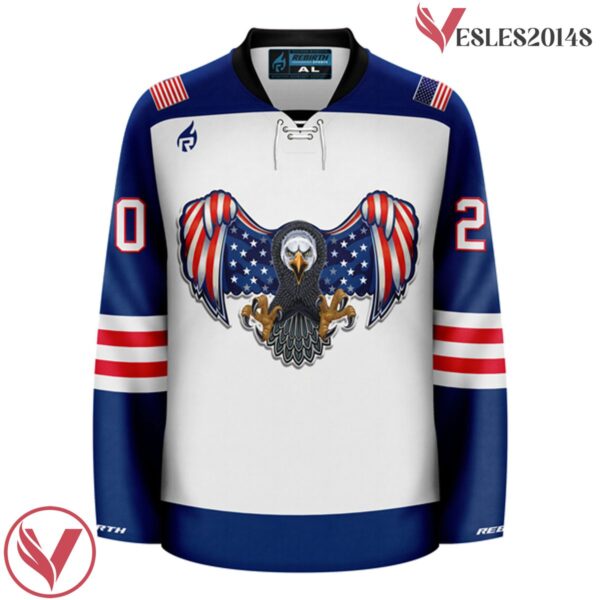 4th of July Screaming Eagle Holiday Hockey Jersey - Vesles2014S 2