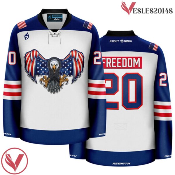 4th of July Screaming Eagle Holiday Hockey Jersey - Vesles2014S