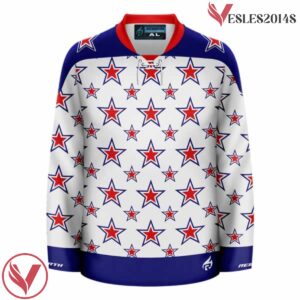 4th of July Stars Ugly Sweater Holiday Hockey Jersey - Vesles2014S 2