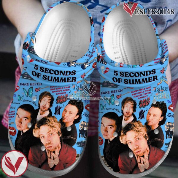 5 Seconds of Summer Band Music Crocs Crocband Clogs Shoes, Unique Gifts For Fans Style 1 - Vesles2014S