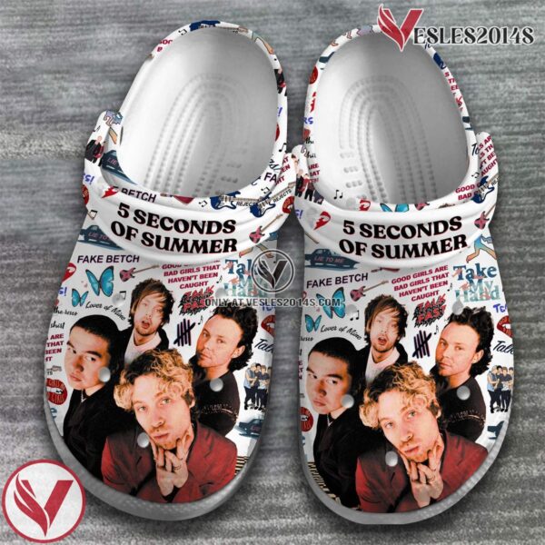 5 Seconds of Summer Band Music Crocs Crocband Clogs Shoes, Unique Gifts For Fans Style 1 - Vesles2014S 2