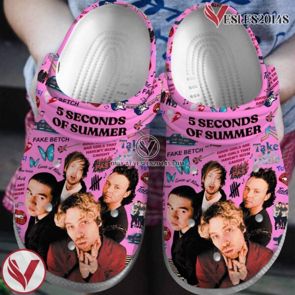 5 Seconds of Summer Band Music Crocs Crocband Clogs Shoes, Unique Gifts For Fans Style 2 - Vesles2014S