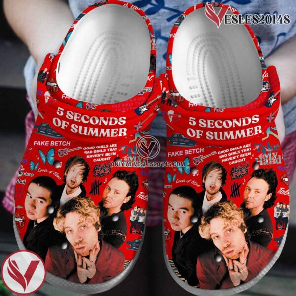 5 Seconds of Summer Band Music Crocs Crocband Clogs Shoes, Unique Gifts For Fans Style 2 - Vesles2014S